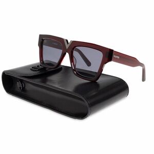 New! Valentino V GOLD | VLS 162C, Burgundy Sunglasses, Authentic
